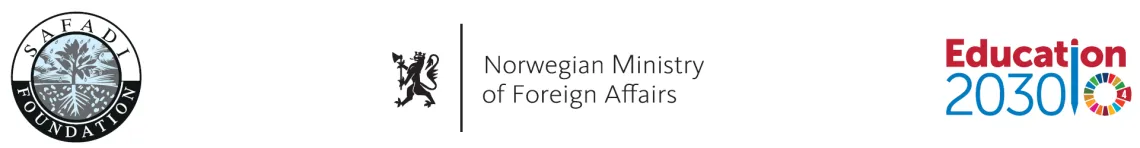 UNESCO partners - Norwegian MFA, Education 2030 and Safadi Foundation logo