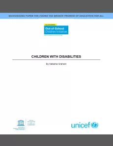 The cover shows the title of the report with the two logos of UNICEF and UNESCO Institute for Statistics