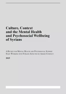 The title "Culture, context and the mental health and psychosocial wellbeing of Syrians" is written on a grey background