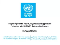 Integrating MHPSS into UNWRA's Primary Health Care PowerPoint cover