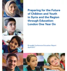 Cover of the report with 6 portraits of 3 girls and adolescents and 3 boys and adolescents